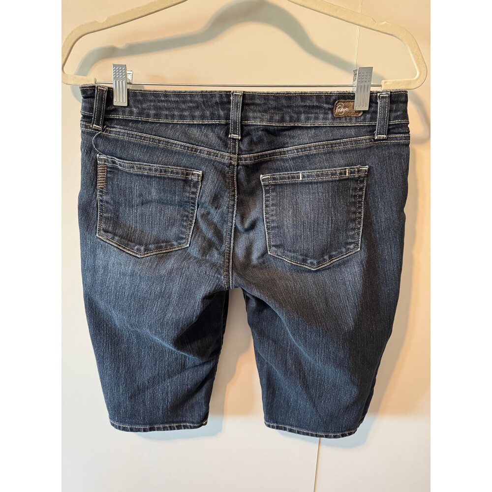 Paige Premium Denim Canyon Midrise Skinny Bermuda Shorts Dark Wash Women’s 29 - Picture 3 of 6